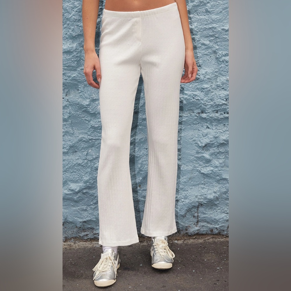 Brandy Melville White Pointelle Pants